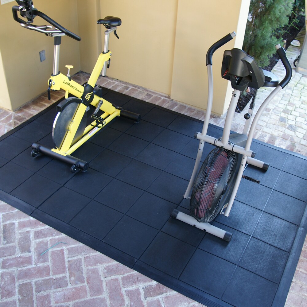 12mm Anti Fatigue Protection Home Gym Workshop Showroom Soft Flooring Mats  BLACK