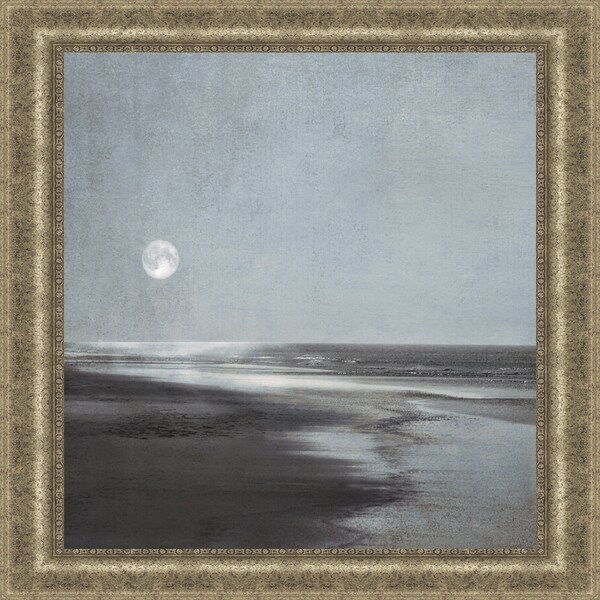 Shop Ily Szilagyi 'Moonlit Beach' Framed Print Green Free Shipping
