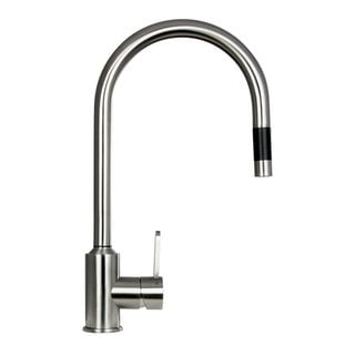 Boann 'Flor' 16.7-inch Stainless Steel Pull-down Kitchen Faucet ... - Boann 'Flor' 16.7-inch Stainless Steel Pull-down Kitchen Faucet - Free  Shipping Today - Overstock.com - 15557388
