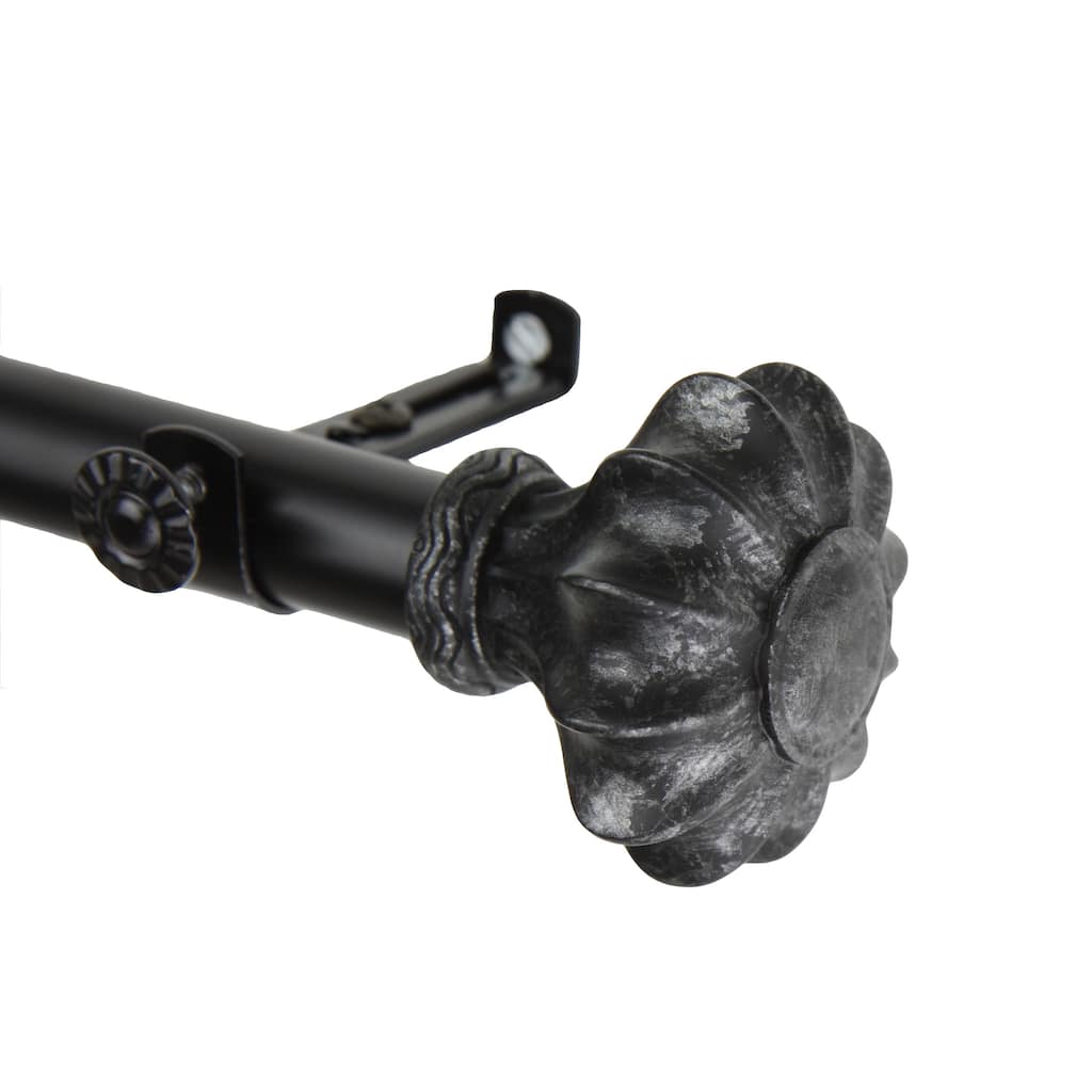 InStyleDesign Amor Adjustable Black Curtain Rod Set