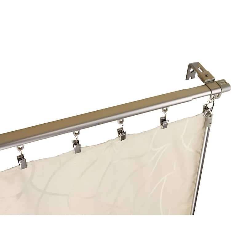 InStyleDesign Regal Silver Adjustable Curtain Track With Sliders - On ...