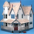 The Pierce White Wood Dollhouse Kit