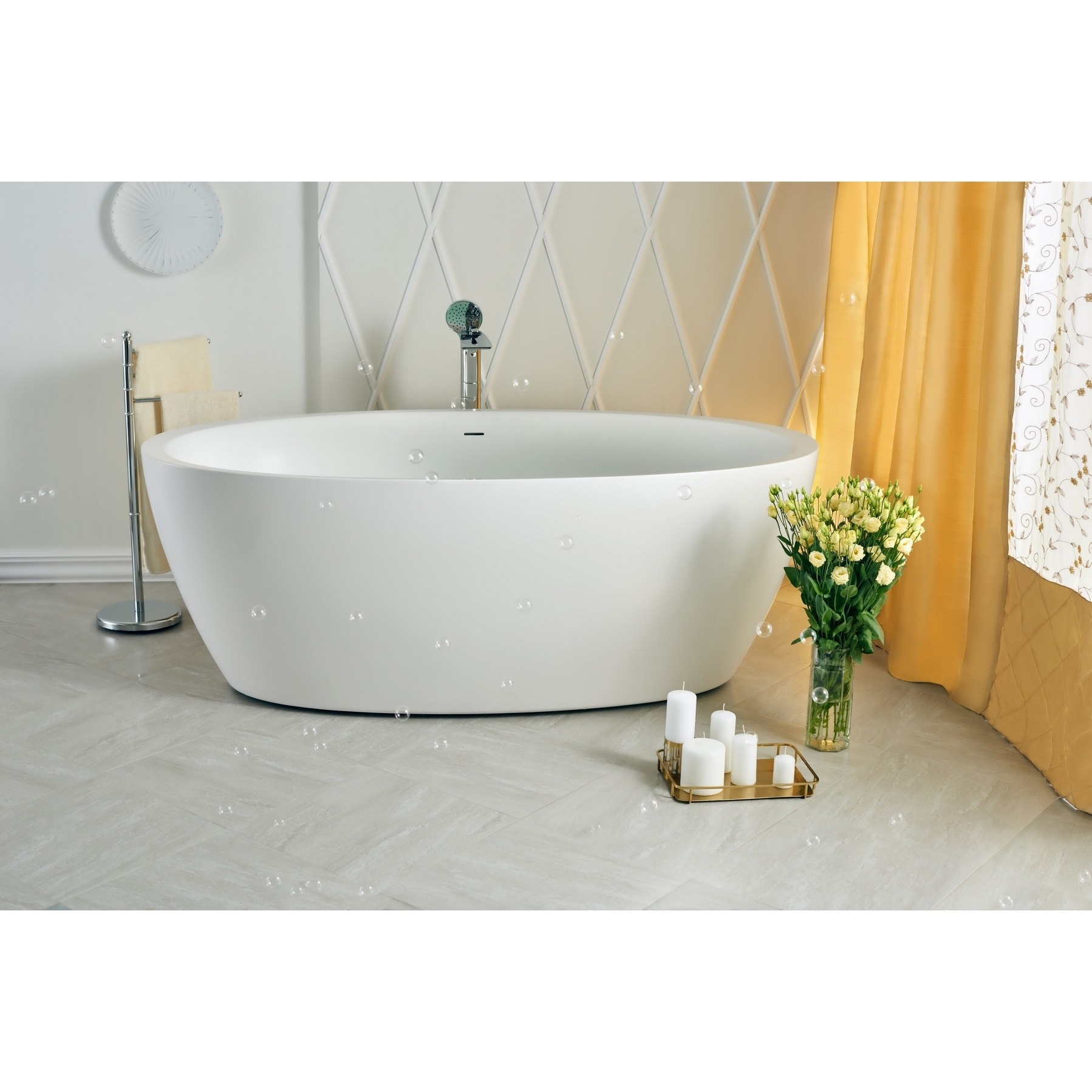 Aquatica SensMini-Free-Wht Sensuality Mini F-Wht Freestanding Solid Surface  Bathtub