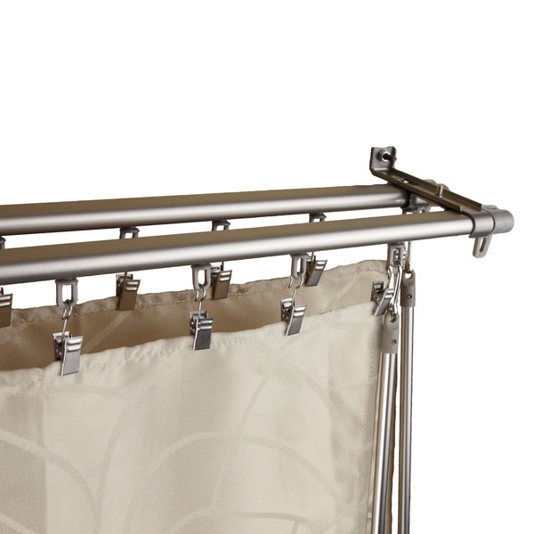Shop InStyleDesign Regal Silver Adjustable Double Curtain Track Set