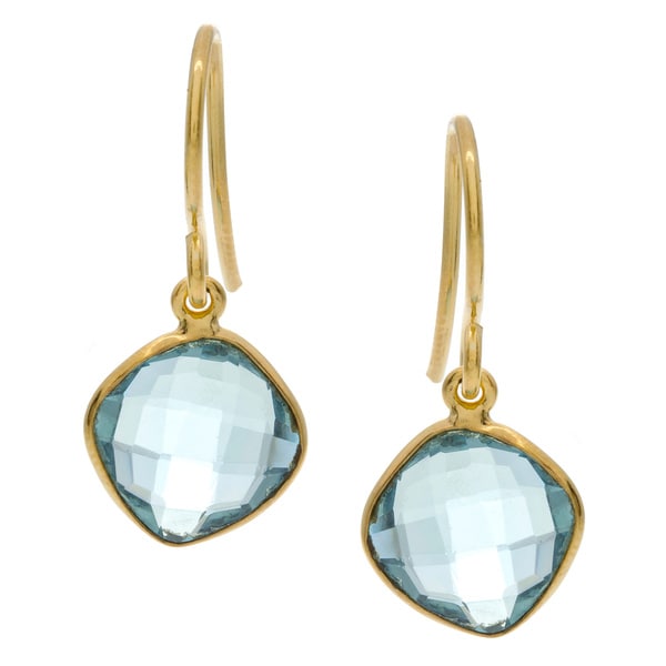 Goldplated Blue Quartz Earrings (India) Earrings