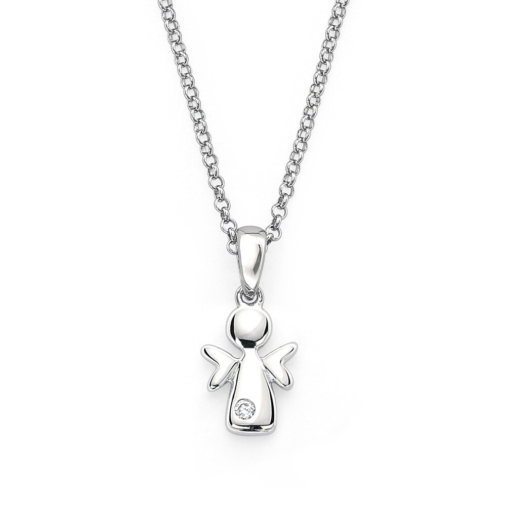 Beautiful Sterling silver 925 sterling SS White Ice .01ct Diamond Star Round Locket Necklace