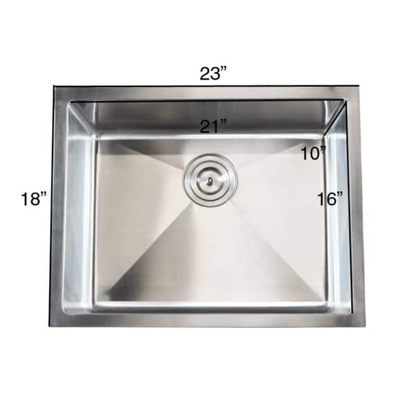 Stainless Steel Undermount Single Bowl 15mm Kitchen Sink - Bed Bath ...