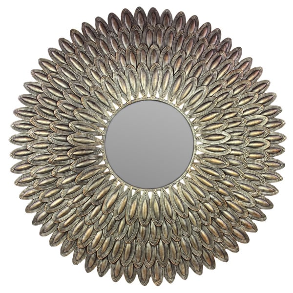 Urban Trends Collection Antique Gold Finish Metal Mirror. Opens flyout.