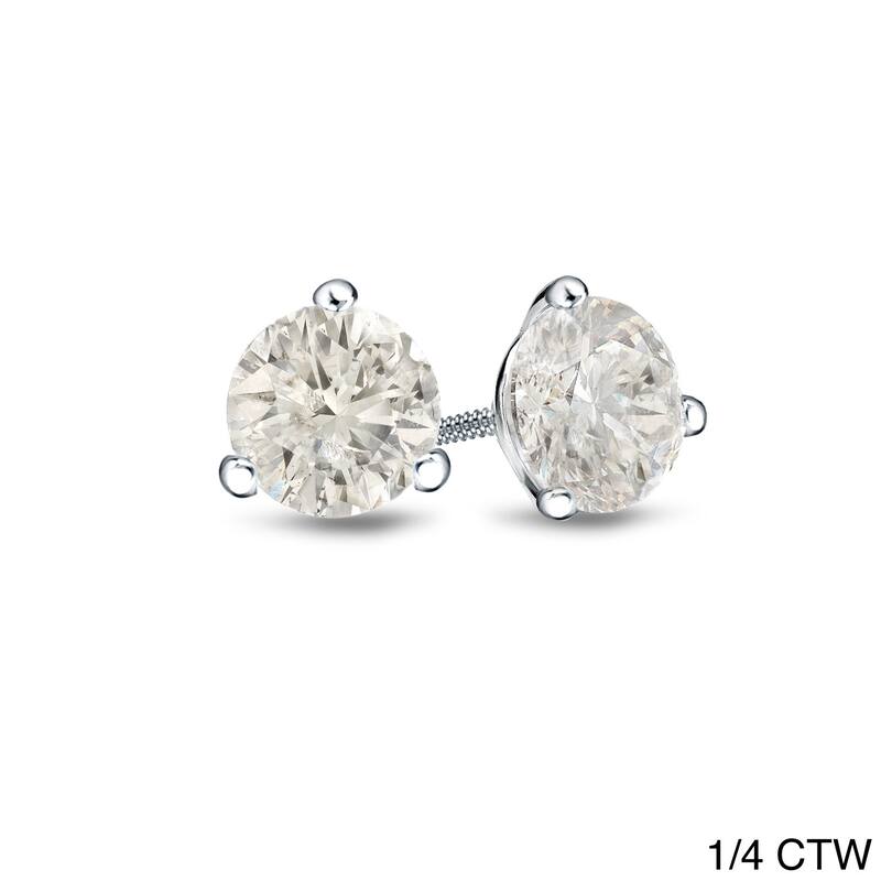 Auriya 1/4 to 3/4ctw Round Diamond Stud Earrings Platinum - 0.25ct