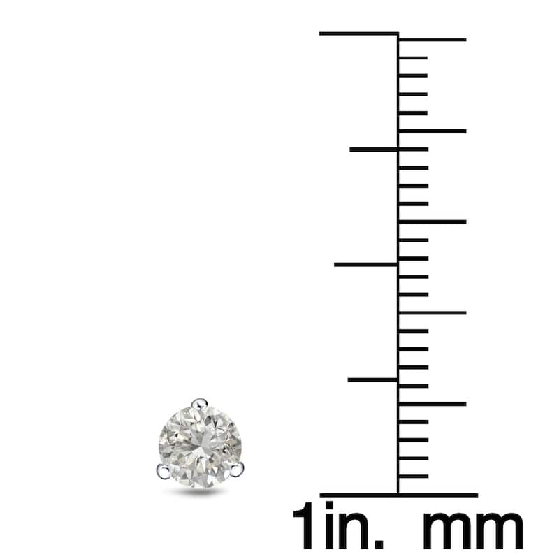 Auriya 1/4 to 3/4ctw Round Diamond Stud Earrings Platinum