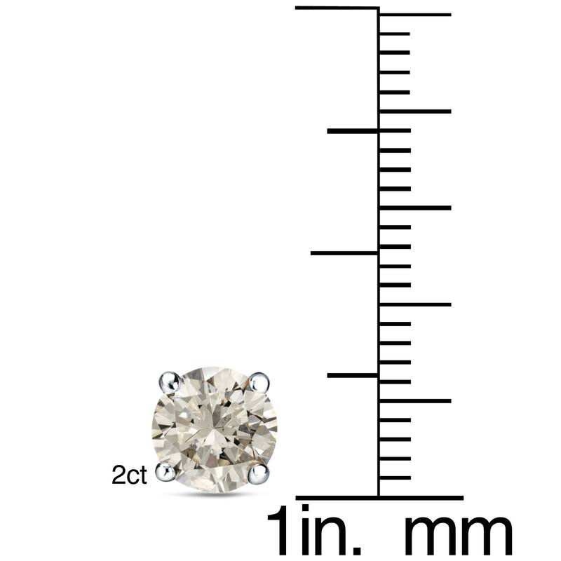Platinum 1 Ct to 2 Ct TDW Certified Round Diamond Stud Earrings by Auriya