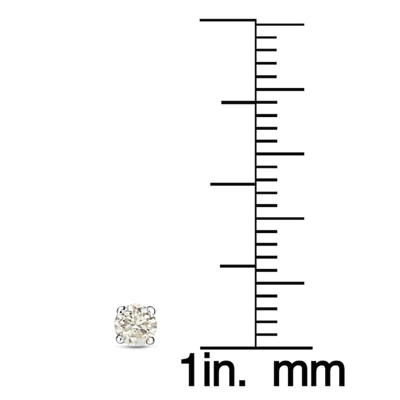 Platinum 1/4 Ct to 3/4 Ct TDW Round Diamond Stud Earrings by Auriya (J-K, I1-I2)