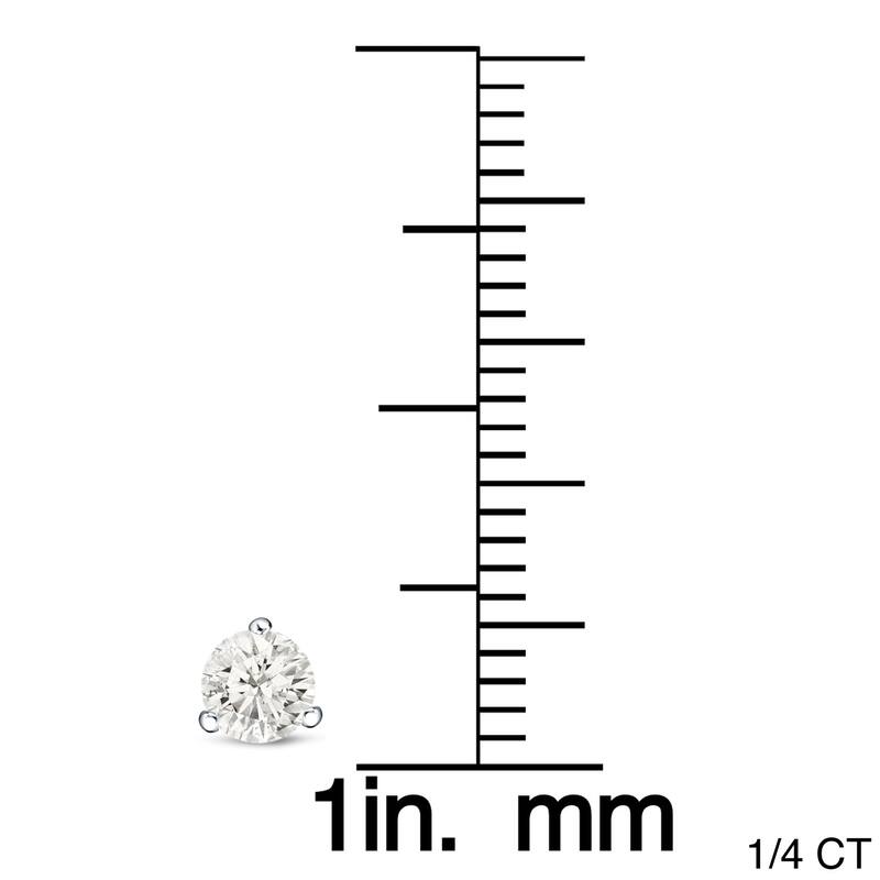 Auriya 1/4 to 3/4ctw Round Diamond Stud Earrings Platinum Martini-set
