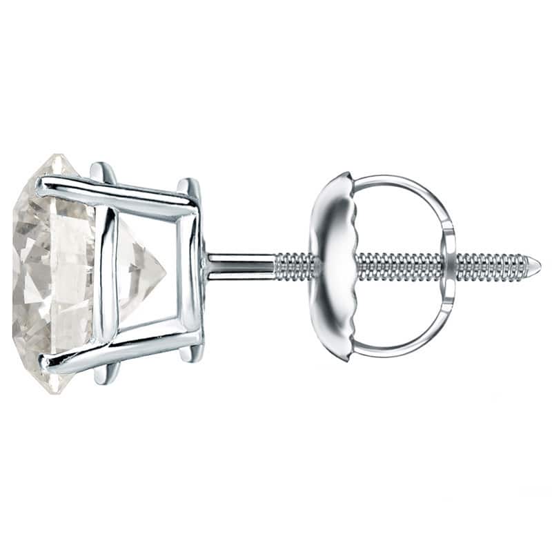 18k White Gold 1/4ct to 3/4ct TDW Round Diamond Stud Earrings by Auriya (H-I, SI1-SI2)