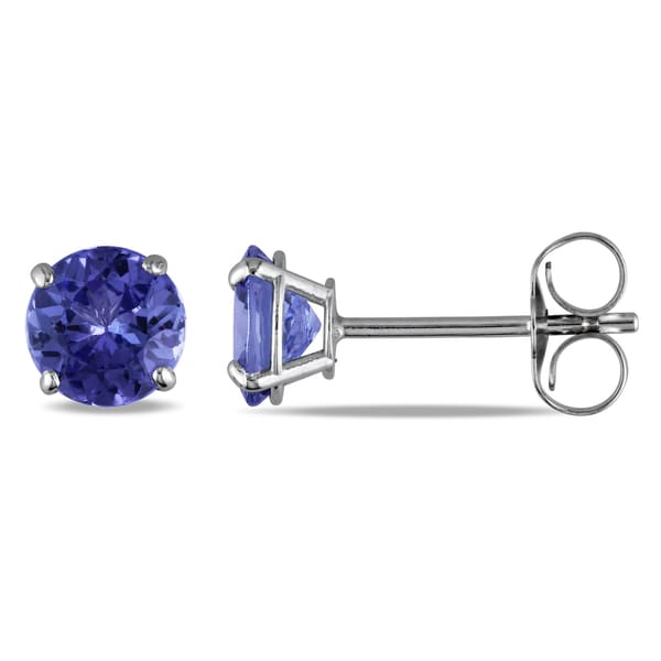 Miadora 14k White Gold Tanzanite Stud Earrings Miadora Gemstone Earrings