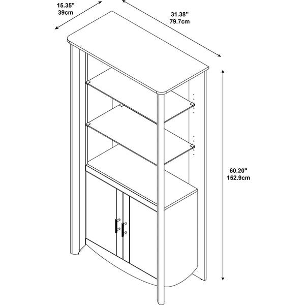 Shop Copper Grove Rustavi Tall Library Storage Cabinet 31 38 L X