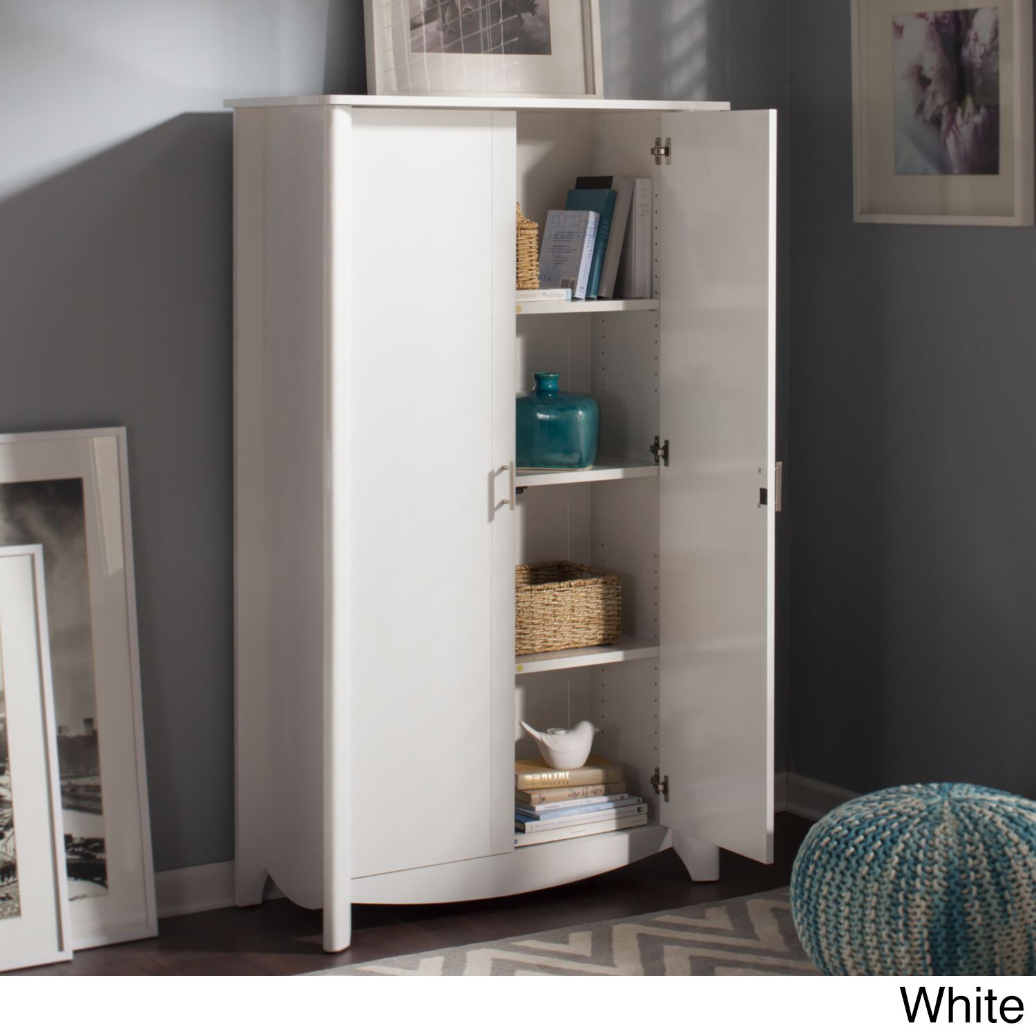 Bush Furniture Aero 2 door Tall Storage Cabinet