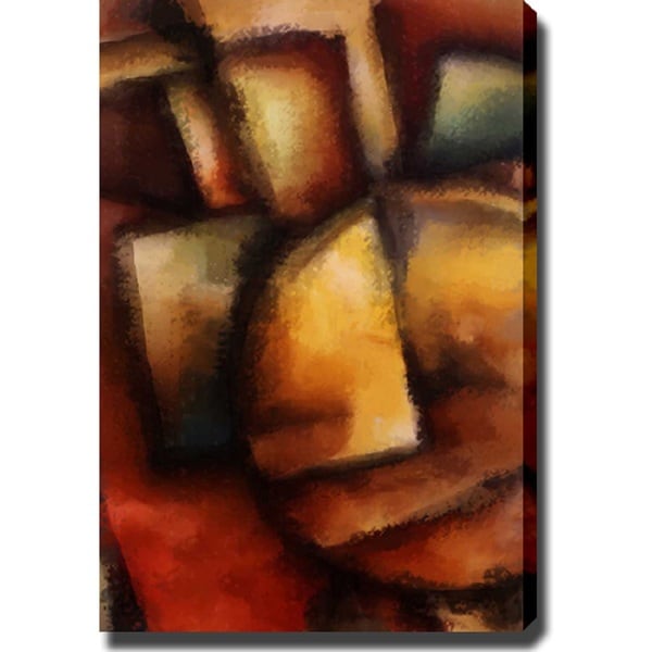 Abstract 'Dark Colors' Modern Canvas Art YGC Canvas