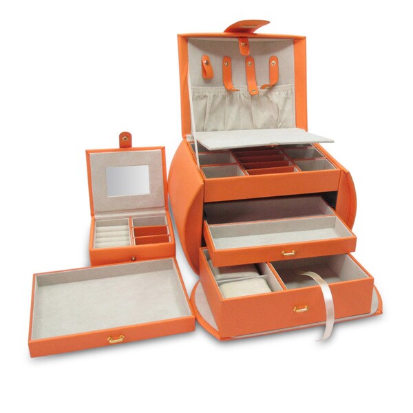 Shop Morelle Diana Purse Nectarine Leather Jewelry Box Free Shipping