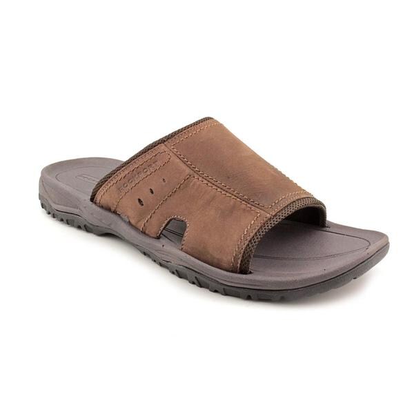 Rockport Men's 'Sleek Slide' Leather Sandals - Wide - Free Shipping ...