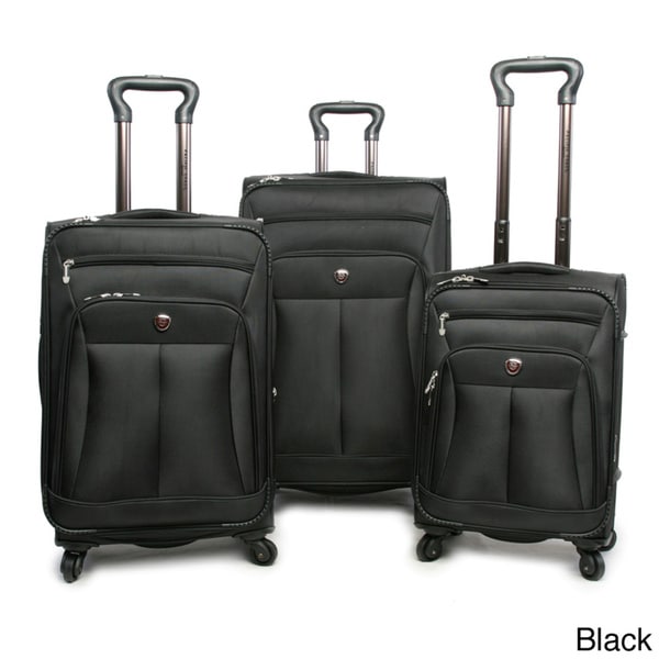 Pacific Coast Brentwood 3-piece Ballistic Nylon Spinner Luggage Set ...