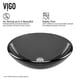 preview thumbnail 7 of 12, VIGO Sheer Black Glass Vessel Bathroom Sink Set With Dior Vessel Faucet