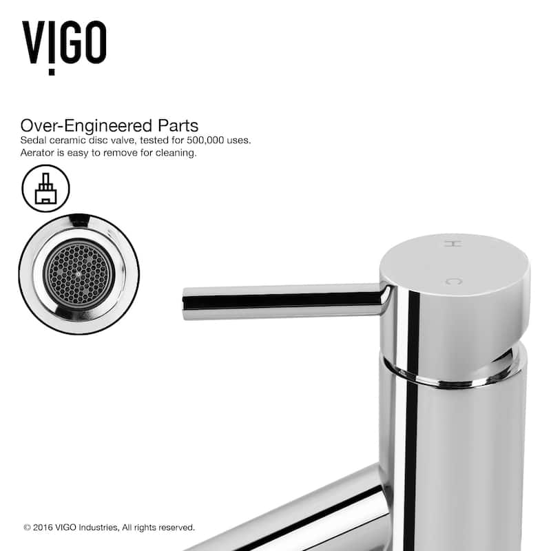 VIGO Giovanni 17"L x 17"W Glass Vessel Sink and Dior 13"H Faucet Set