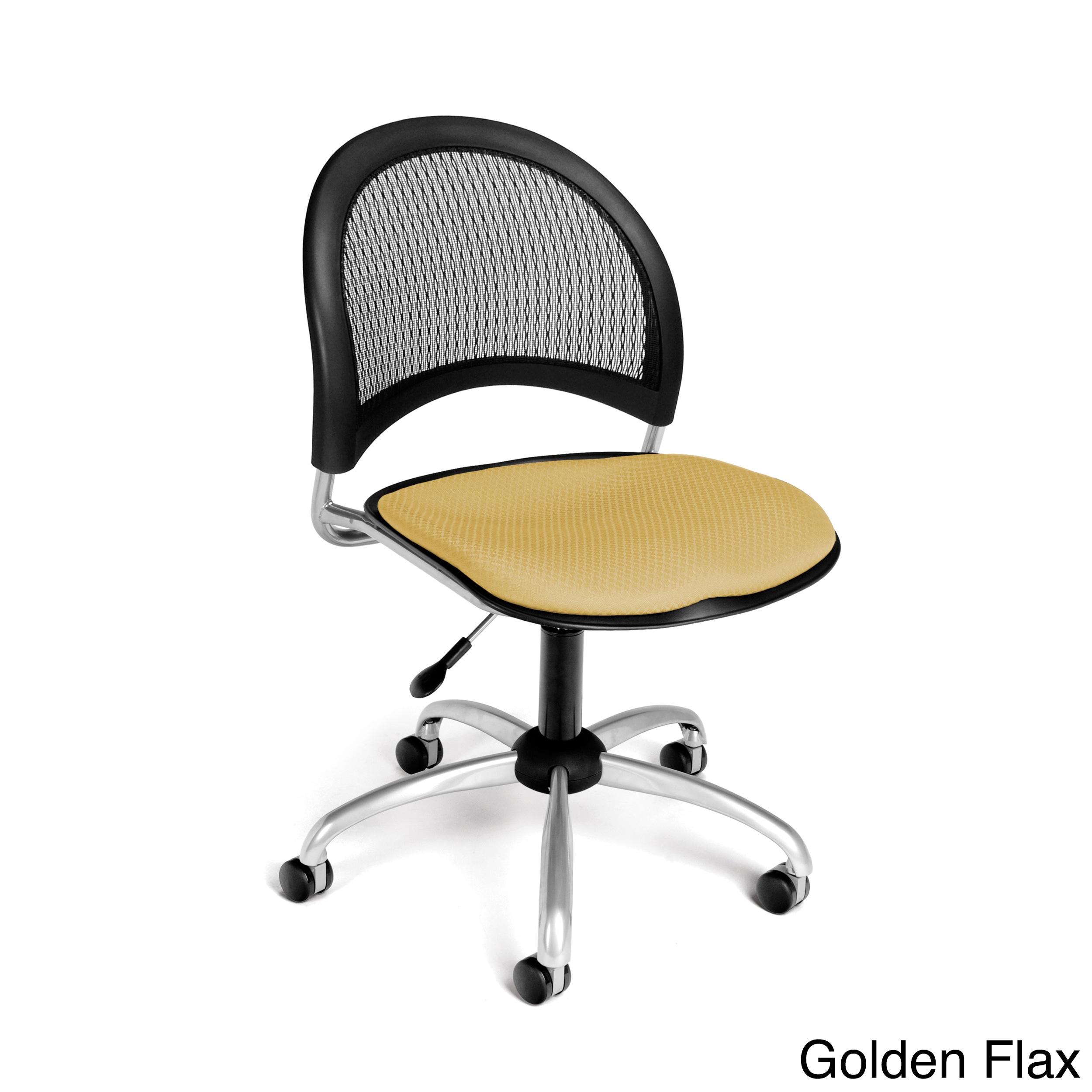 Moon Series Swivel Task Chair (Black, lavender, navy, golden flax, slate, forest greenWeight capacity 250 poundsDimensions 33 37 inches high x 21 inches wide x 23 inches deepSeat dimensions 18 inches high x 17 inches wideBack size 19 inches high x 16 