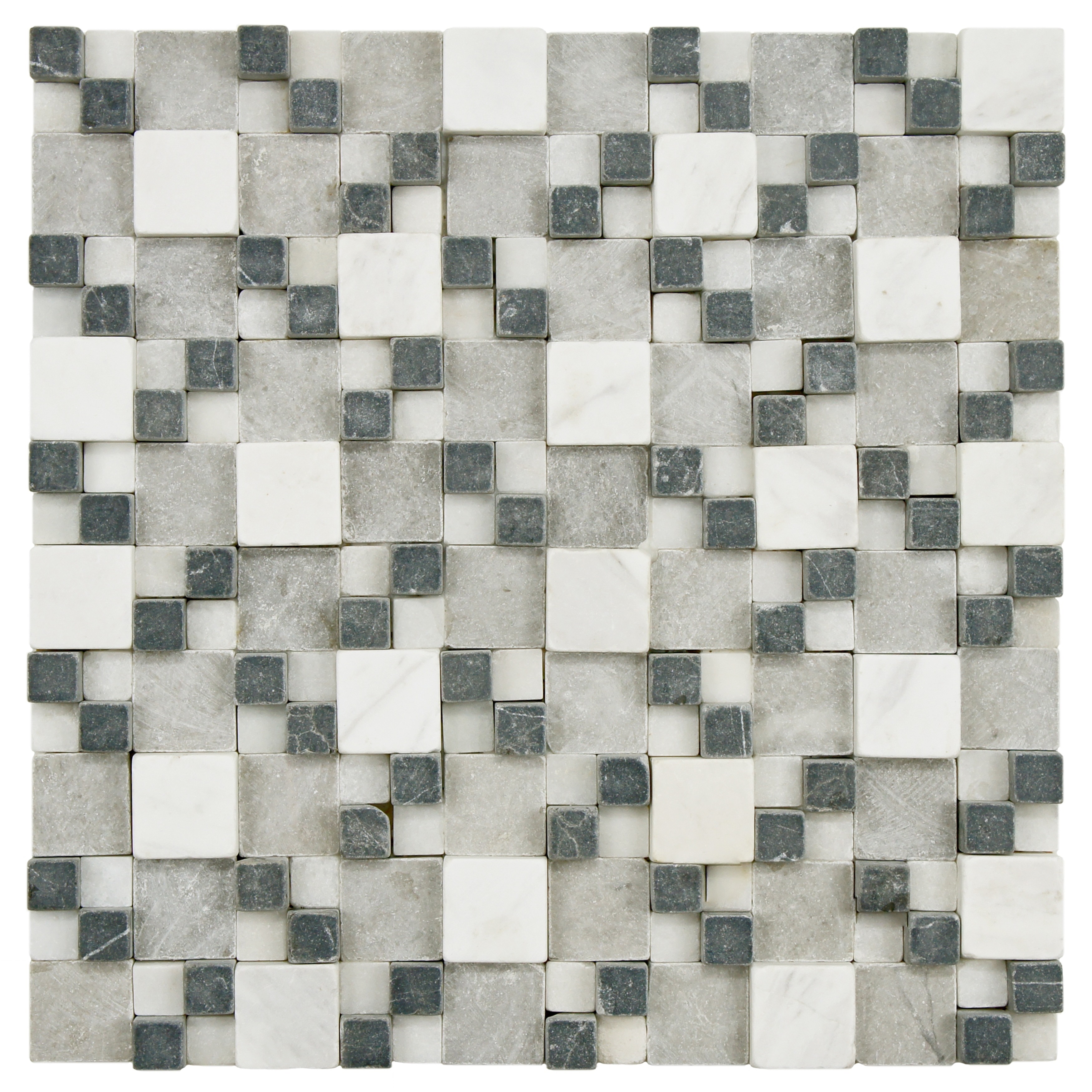 Somertile Griselda Gaodi Charcoal Natural Stone Mosaic Tile (pack Of 10)