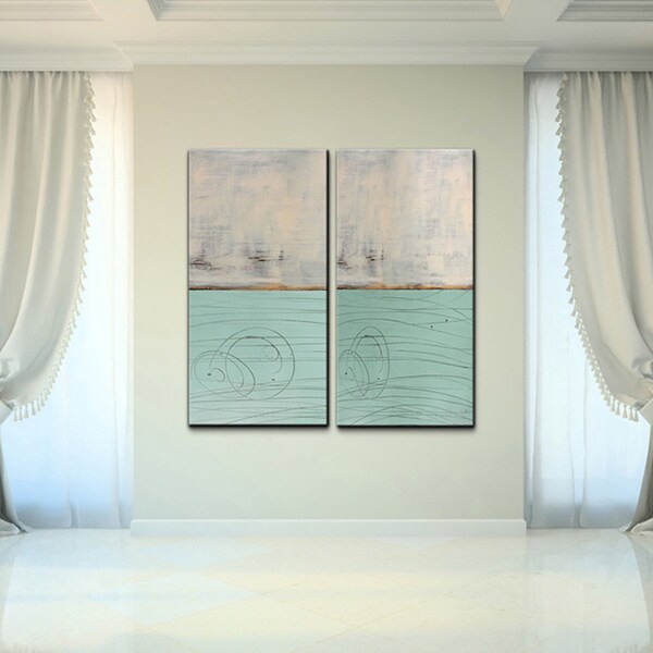 Shop Ready2HangArt 'Abstract Spa' 2piece Gallerywrapped Canvas Art
