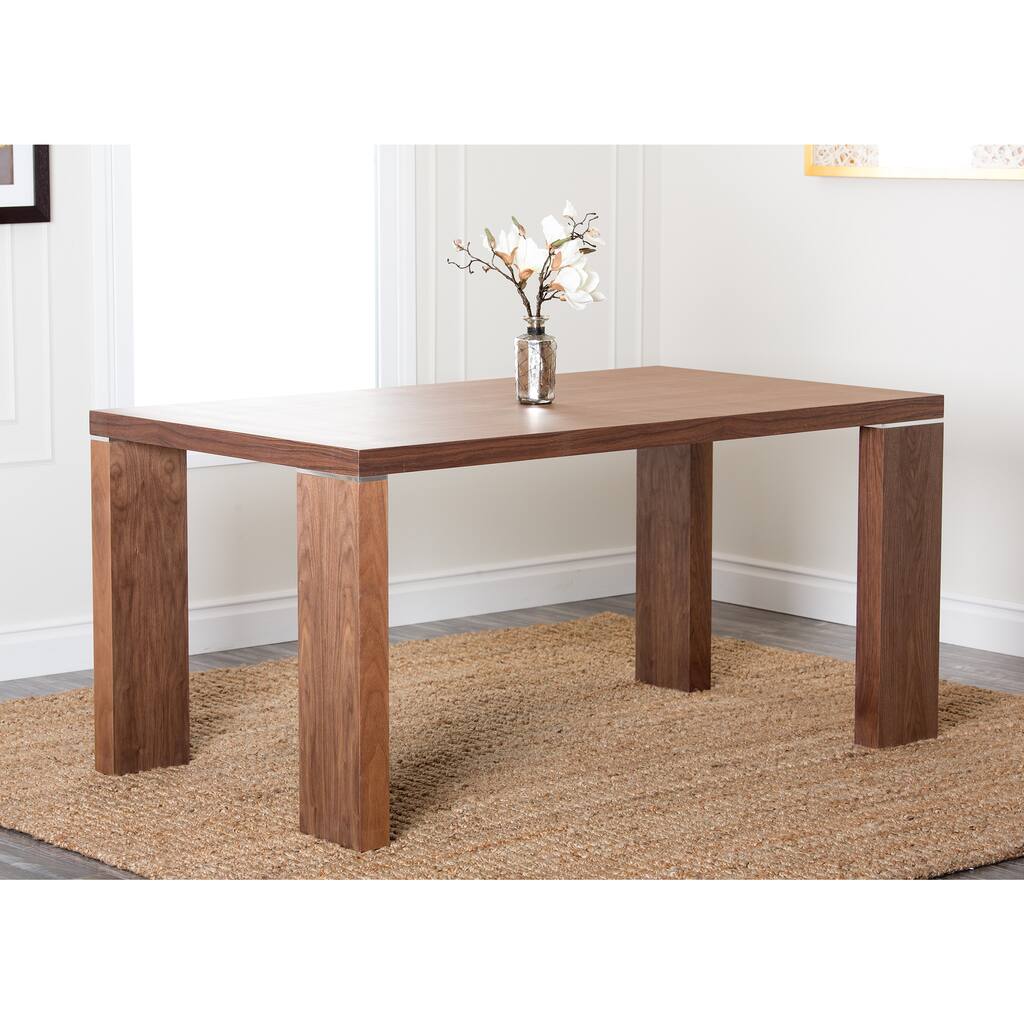 Abbyson Valerie Rectangle Walnut Dining Table