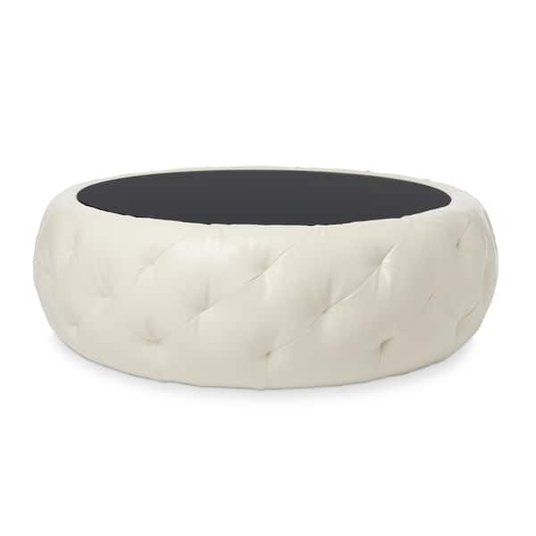 Abbyson Havana Round Leather Coffee Table Free Abbyson Havana Round Leather Coffee Table Free