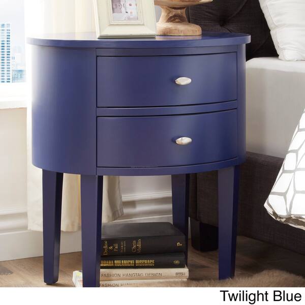 Shop Aldine 2 Drawer Oval Wood Accent Table By Inspire Q Bold On