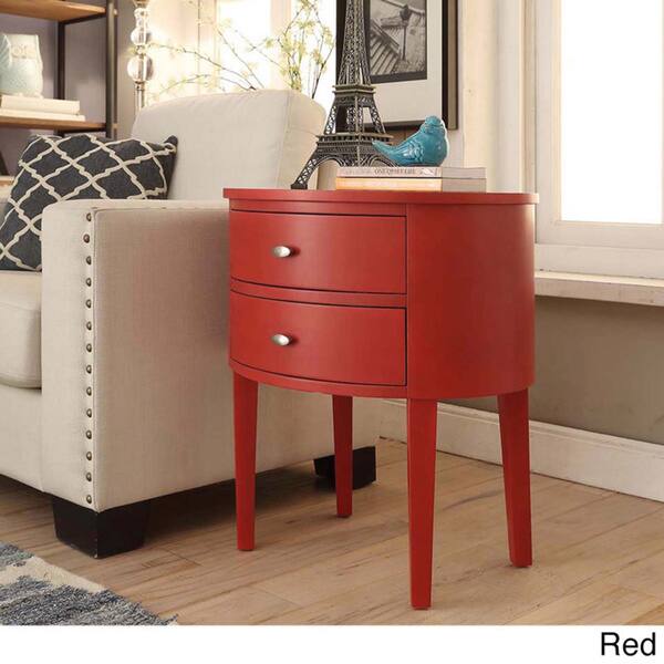 Shop Aldine 2 Drawer Oval Wood Accent Table By Inspire Q Bold On