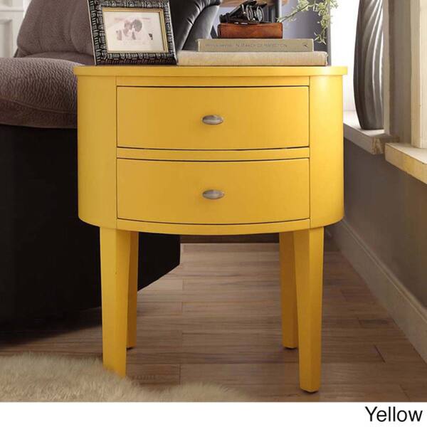 Shop Aldine 2 Drawer Oval Wood Accent Table By Inspire Q Bold On