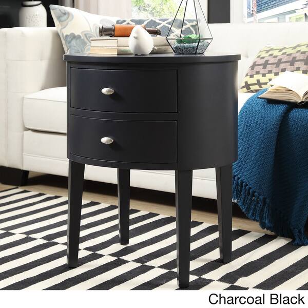 Shop Aldine 2 Drawer Oval Wood Accent Table By Inspire Q Bold On