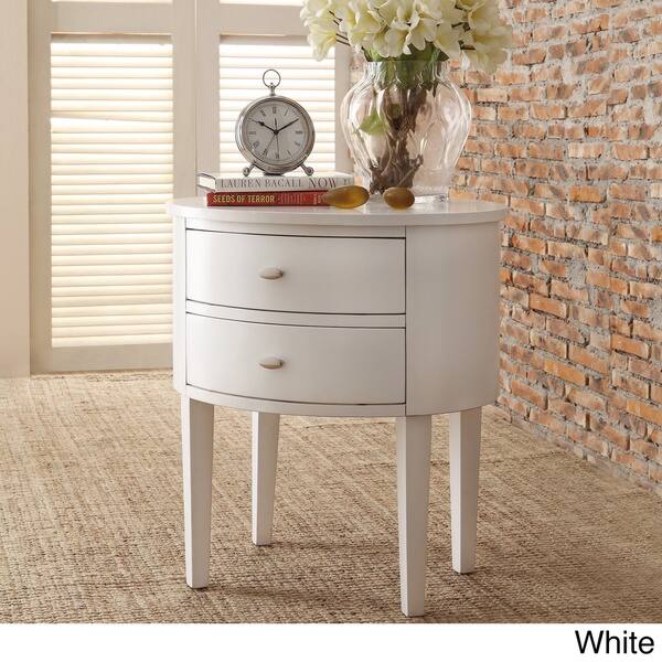 Shop Aldine 2 Drawer Oval Wood Accent Table By Inspire Q Bold On