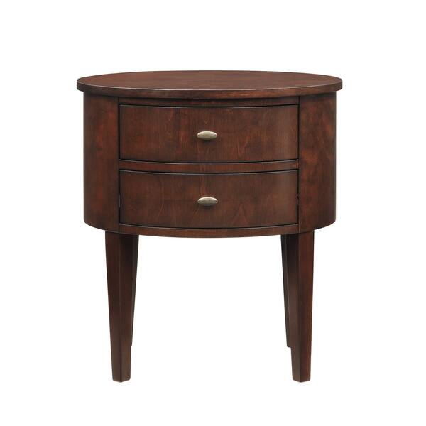 Shop Aldine 2 Drawer Oval Wood Accent Table By Inspire Q Bold On