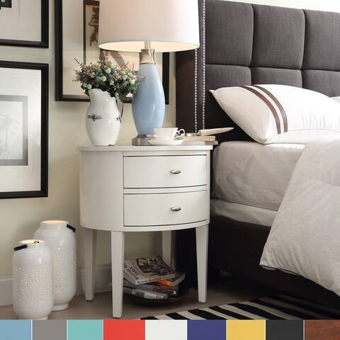 Aldine 2-drawer Oval Wood Accent Table by iNSPIRE Q Bold