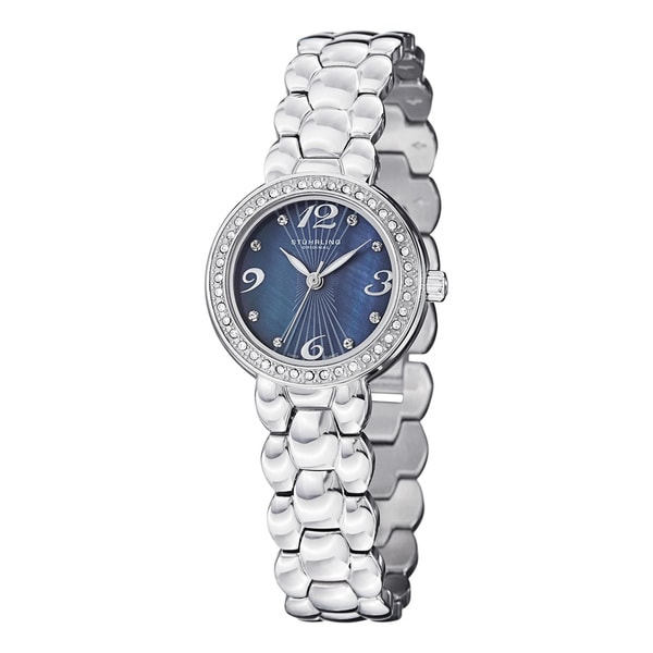 Stuhrling Original Womens Tresor Swiss Quartz Crystal Blue dial