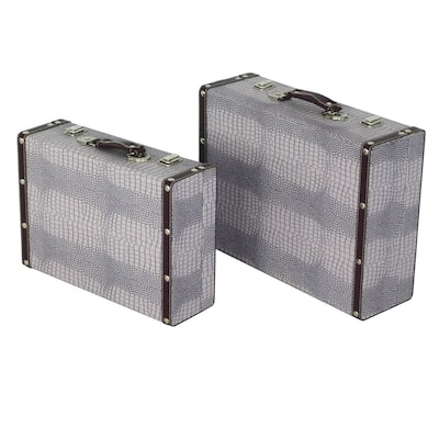 Handmade Conrad Leather Suitcases (Set of 2) (China) - 16 x 12