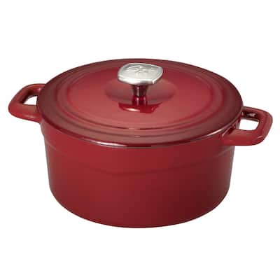 Guy Fieri Red 3.5-quart Cast Iron Dutch Oven