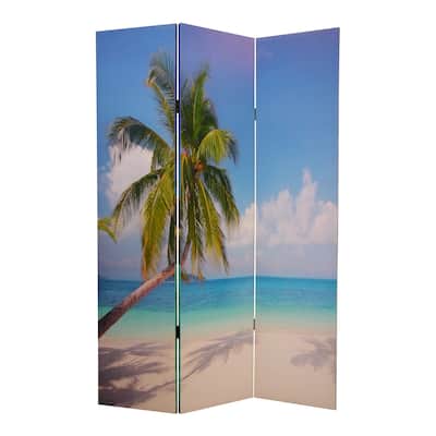Paradise 3-Panel Canvas Screen