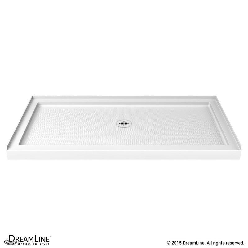 DreamLine Duet 30 in. D x 60 in. W x 74 3/4 in. H Bypass Sliding Shower Door and Shower Base Kit