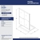 preview thumbnail 2 of 53, DreamLine Duet 36 in. D x 60 in. W x 74 3/4 in. H Bypass Sliding Shower Door and Shower Base Kit - 36" x 60"