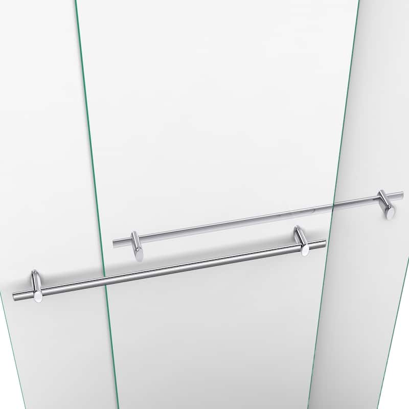DreamLine Duet 36 in. D x 60 in. W x 74 3/4 in. H Bypass Sliding Shower Door and Shower Base Kit - 36" x 60"
