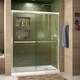 preview thumbnail 38 of 53, DreamLine Duet 36 in. D x 60 in. W x 74 3/4 in. H Bypass Sliding Shower Door and Shower Base Kit - 36" x 60" Cream      