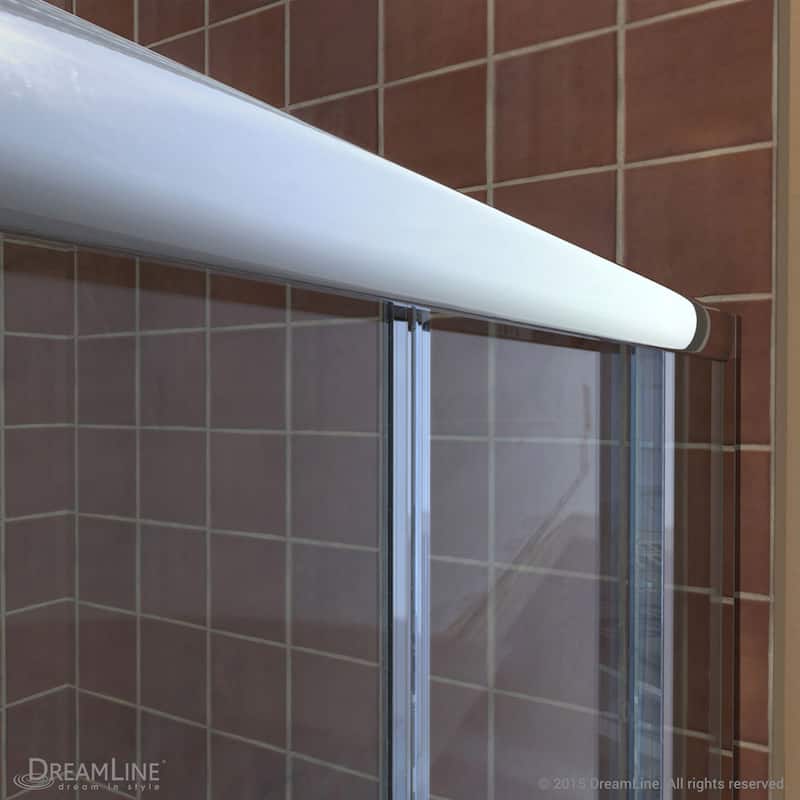 DreamLine Visions 30 in. D x 60 in. W x 74 3/4 in. H Sliding Shower Door and Shower Base Kit