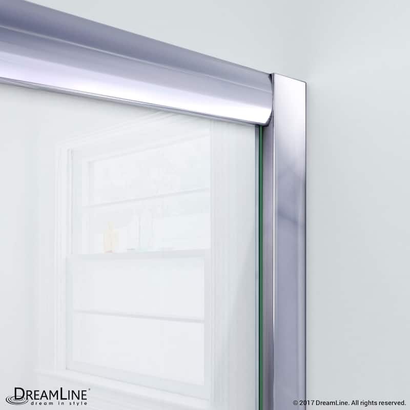 DreamLine Visions 30 in. D x 60 in. W x 74 3/4 in. H Sliding Shower Door and Shower Base Kit