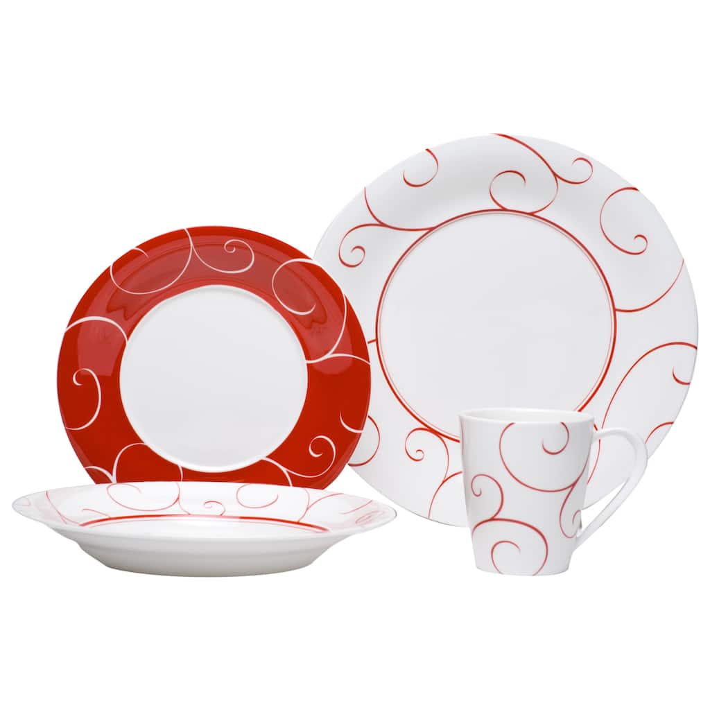 Panache Rouge 16-piece Dinner Set